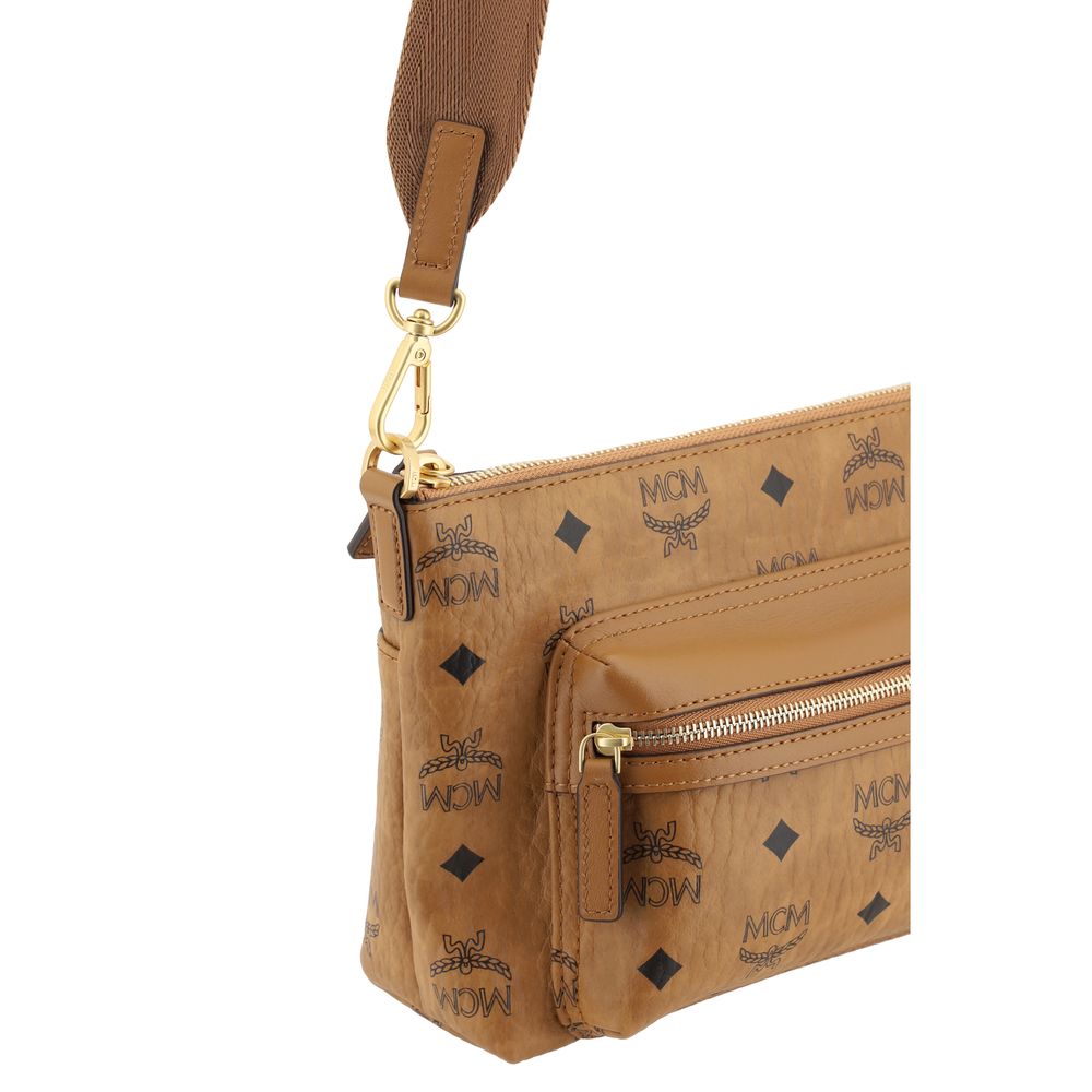 MCM ブラウン ポリエチレン ショルダーバッグ