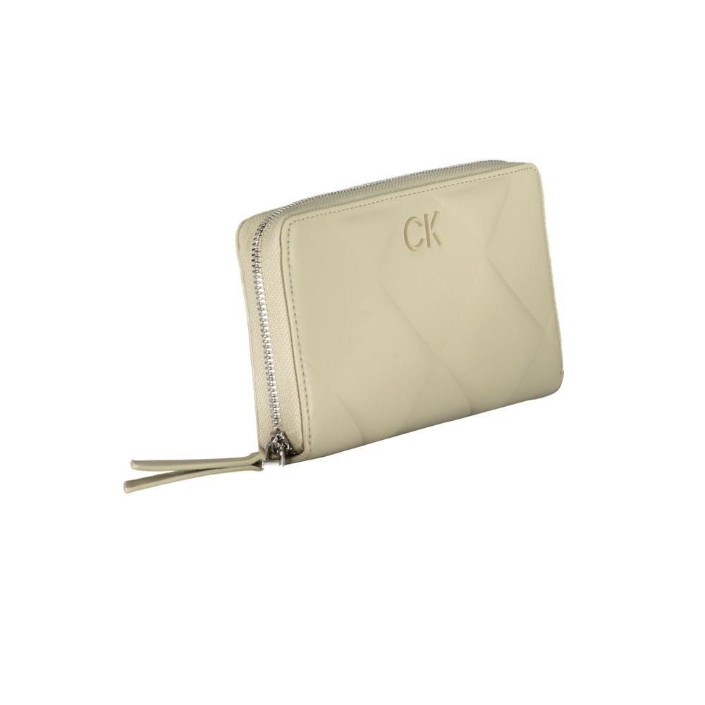 Calvin Klein Beige Polyester Woman Wallet