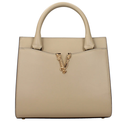 Versace Beige Leather Handbag