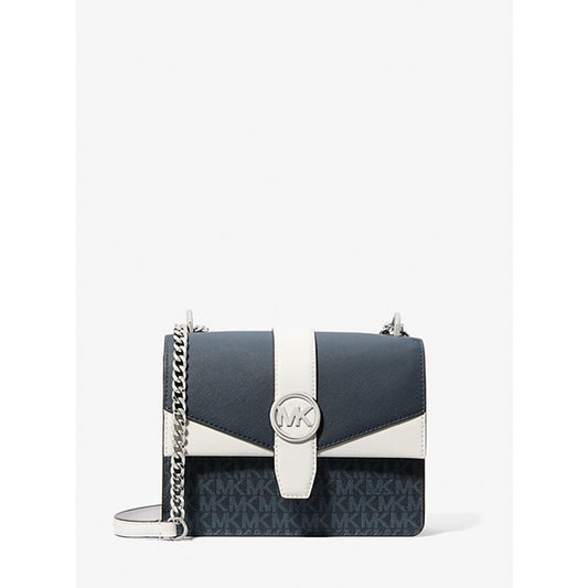 Michael Kors Blue Canvas Crossbody Bag