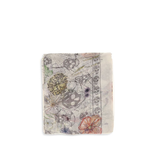 Alexander McQueen Beige Silk Scarf