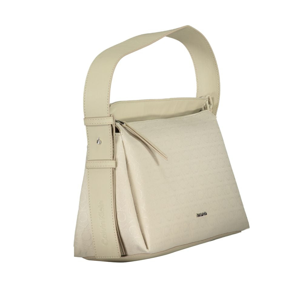 Calvin Klein Beige Polyester Women Handbag