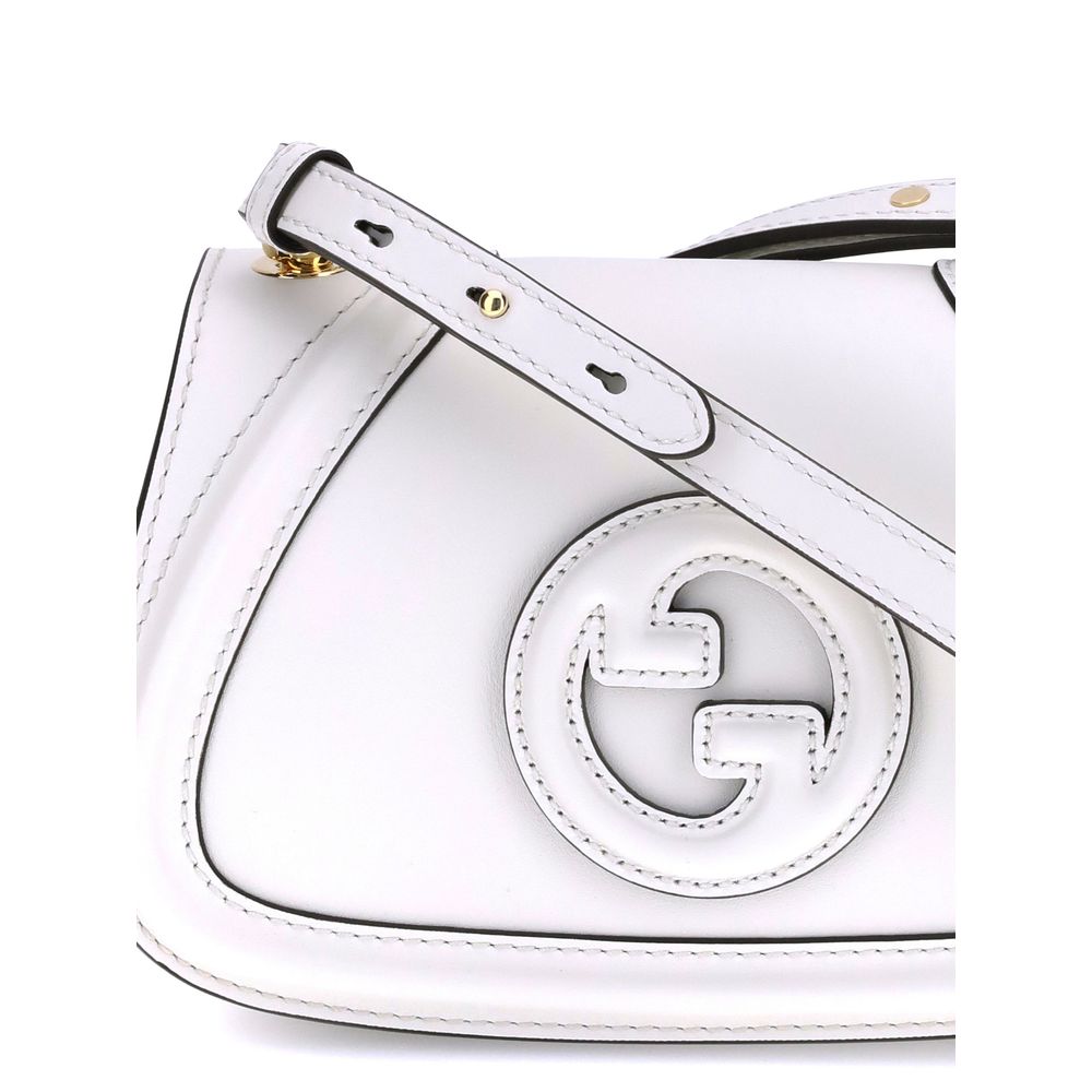 Gucci White Calf Leather Bos Taurus Handbag