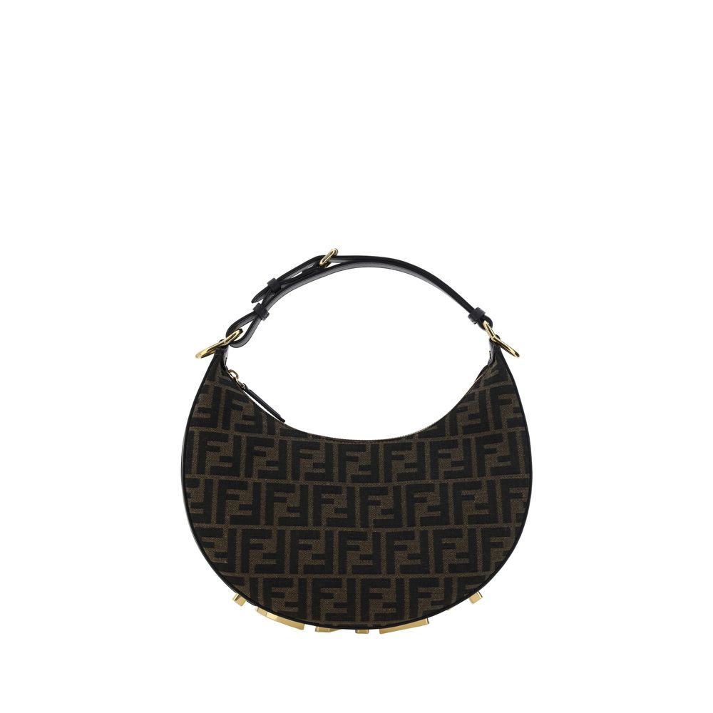 Fendi Brown Fabric Shoulder Bag