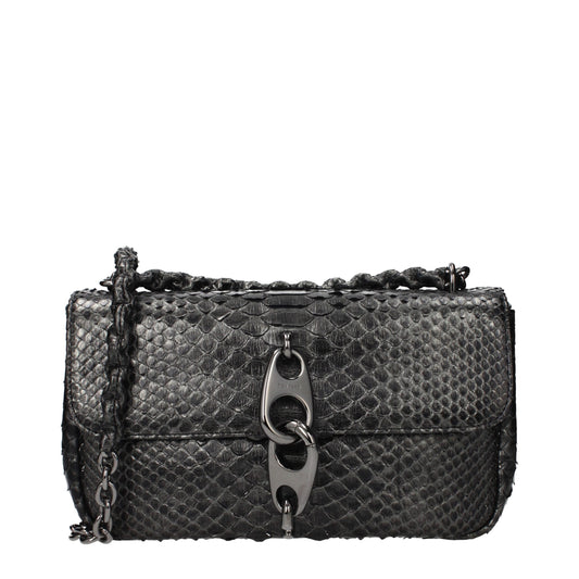 Tom Ford Gray Skin Shoulder Bag