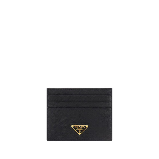 Prada Black Calf Leather Bos Taurus Wallet